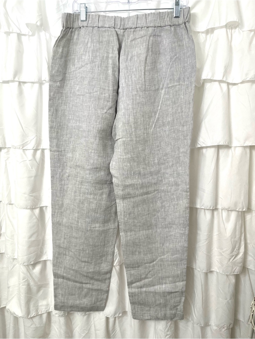 J. Jill Light Gray Linen-Blend Chinos - Picture 2 of 5